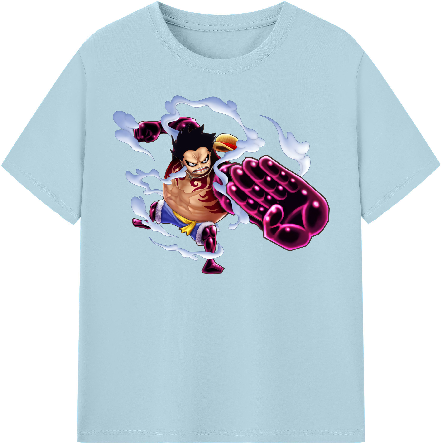 ワンピース モンキー・D・ルフィ ONE PIECE Monkey D. Luffy 綿100％半袖Tシャツ（フロントプリント）